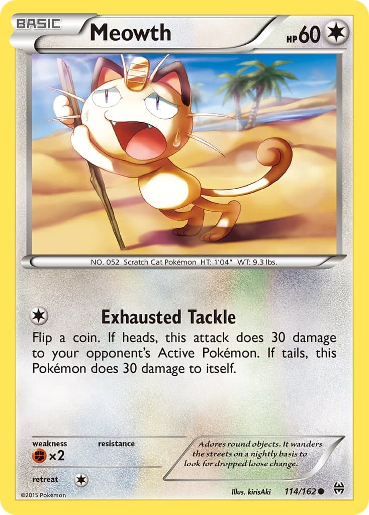 Meowth — BREAKthrough Pokémon card