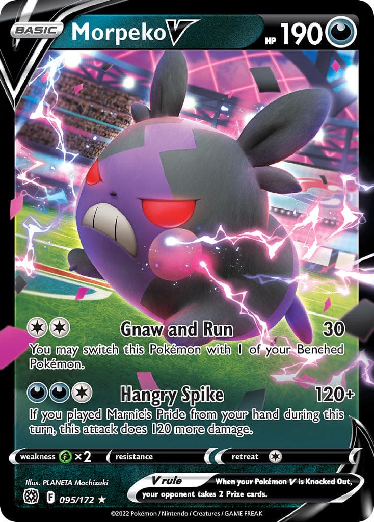 Morpeko V — Brilliant Stars Pokémon card