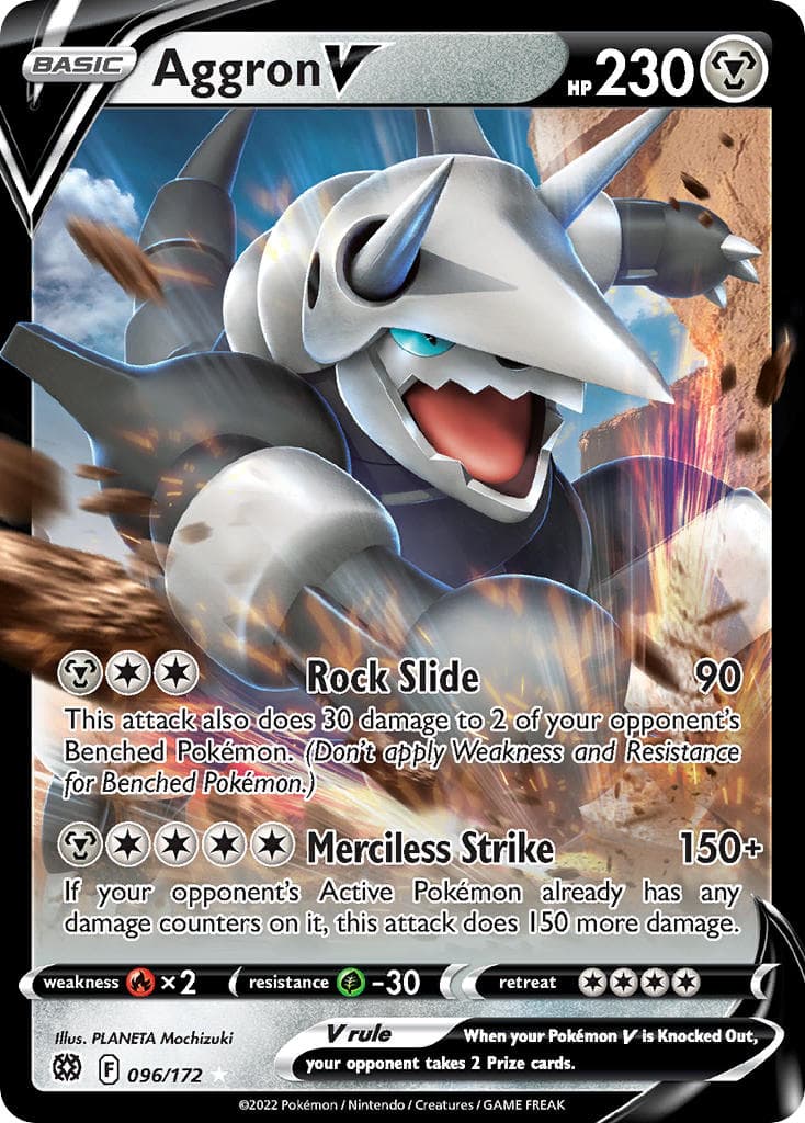 Aggron V — Brilliant Stars Pokémon card