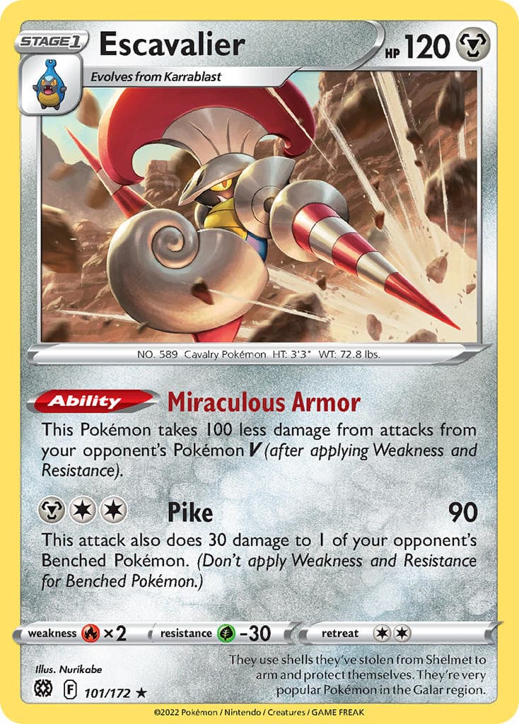 Escavalier — Brilliant Stars Pokémon card