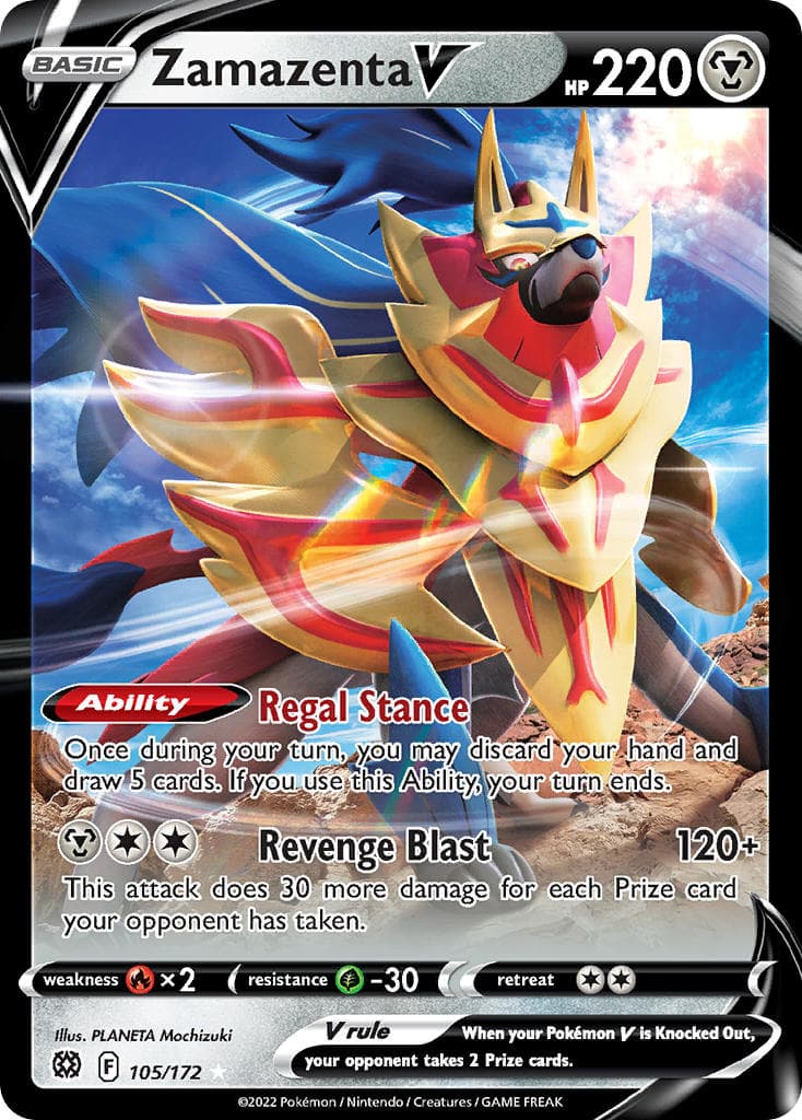 Zamazenta V — Brilliant Stars Pokémon card