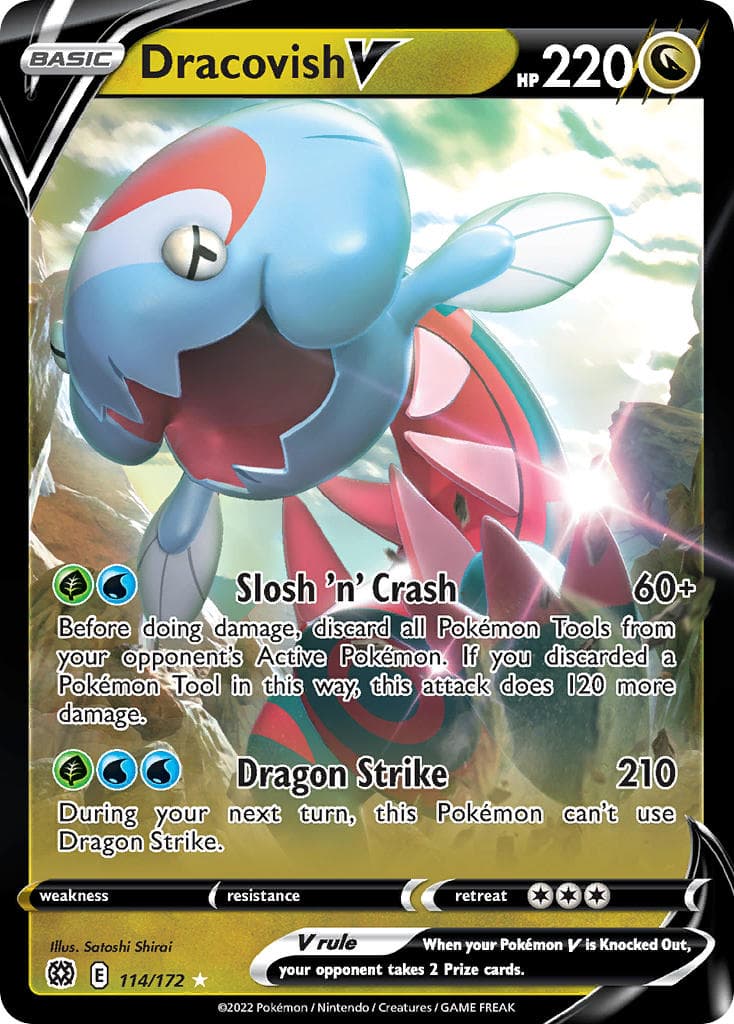 Dracovish V — Brilliant Stars Pokémon card