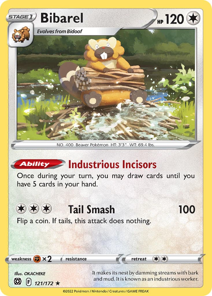Bibarel — Brilliant Stars Pokémon card