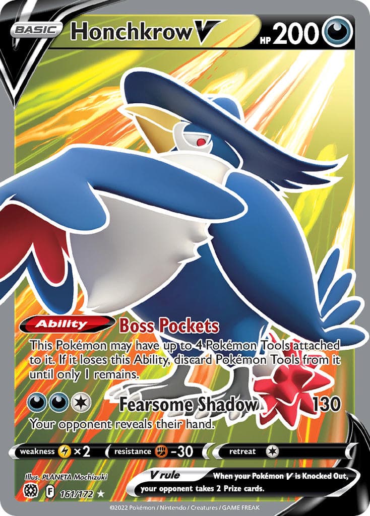 Honchkrow V — Brilliant Stars Pokémon card