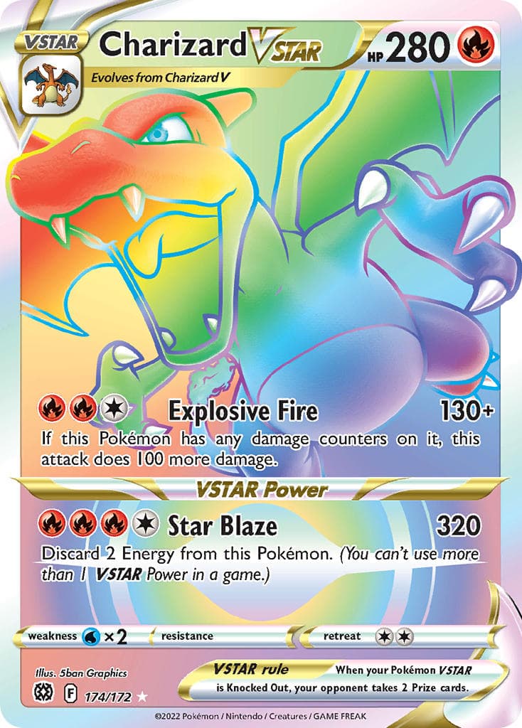 Charizard Vstar — Brilliant Stars Pokémon card