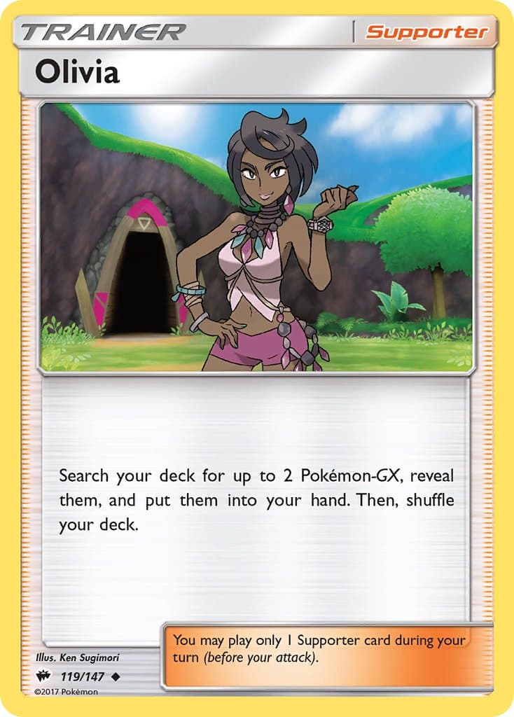 Olivia — Burning Shadows Pokémon card