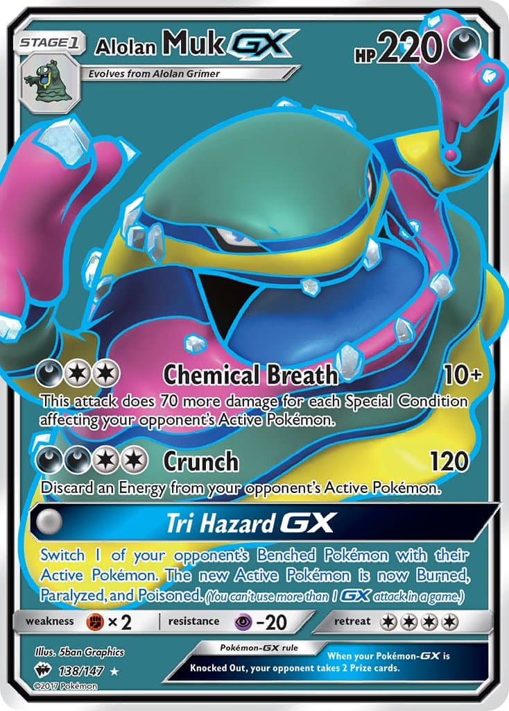 Alolan Muk Gx — Burning Shadows Pokémon card