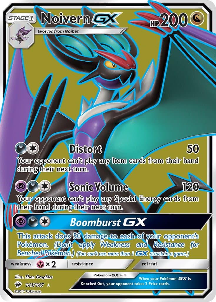 Noivern Gx — Burning Shadows Pokémon card