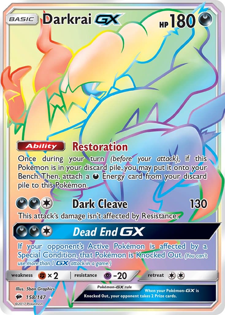 Darkrai Gx — Burning Shadows Pokémon card