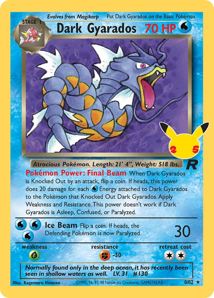 Dark Gyarados — Celebrations Classic Collection Pokémon card