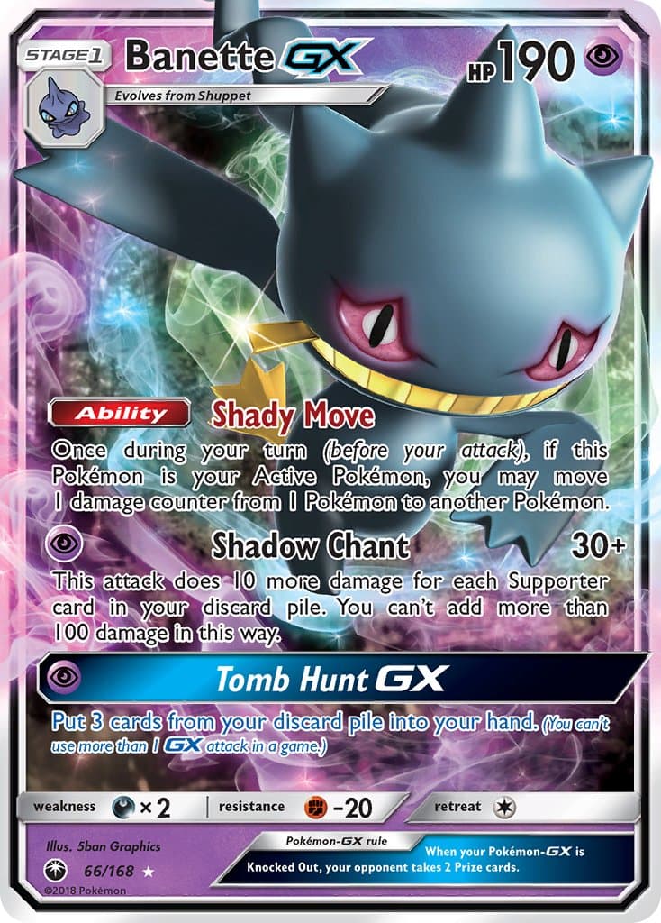 Banette Gx — Celestial Storm Pokémon card