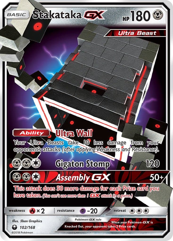 Stakataka Gx — Celestial Storm Pokémon card