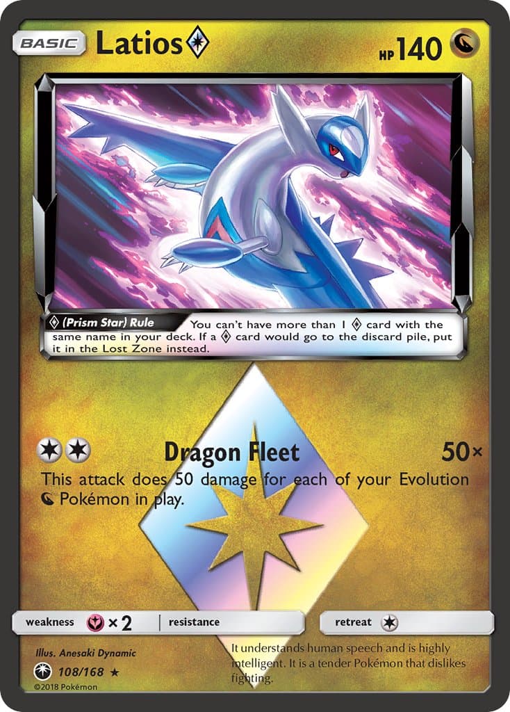 Latios — Celestial Storm Pokémon card