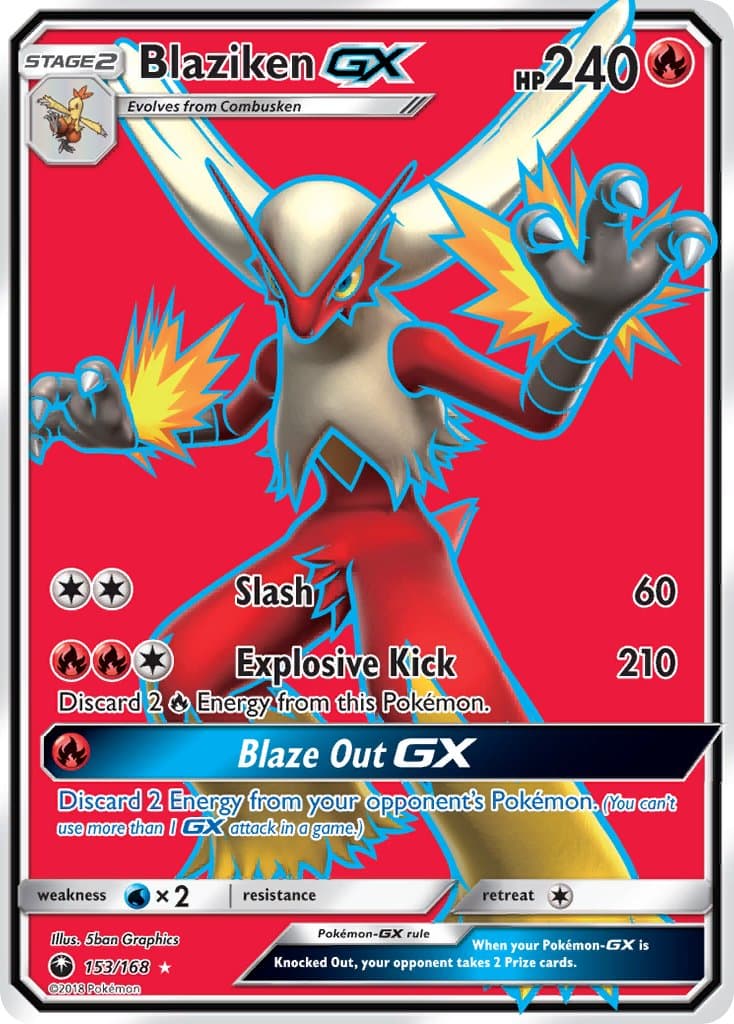 Blaziken Gx — Celestial Storm Pokémon card