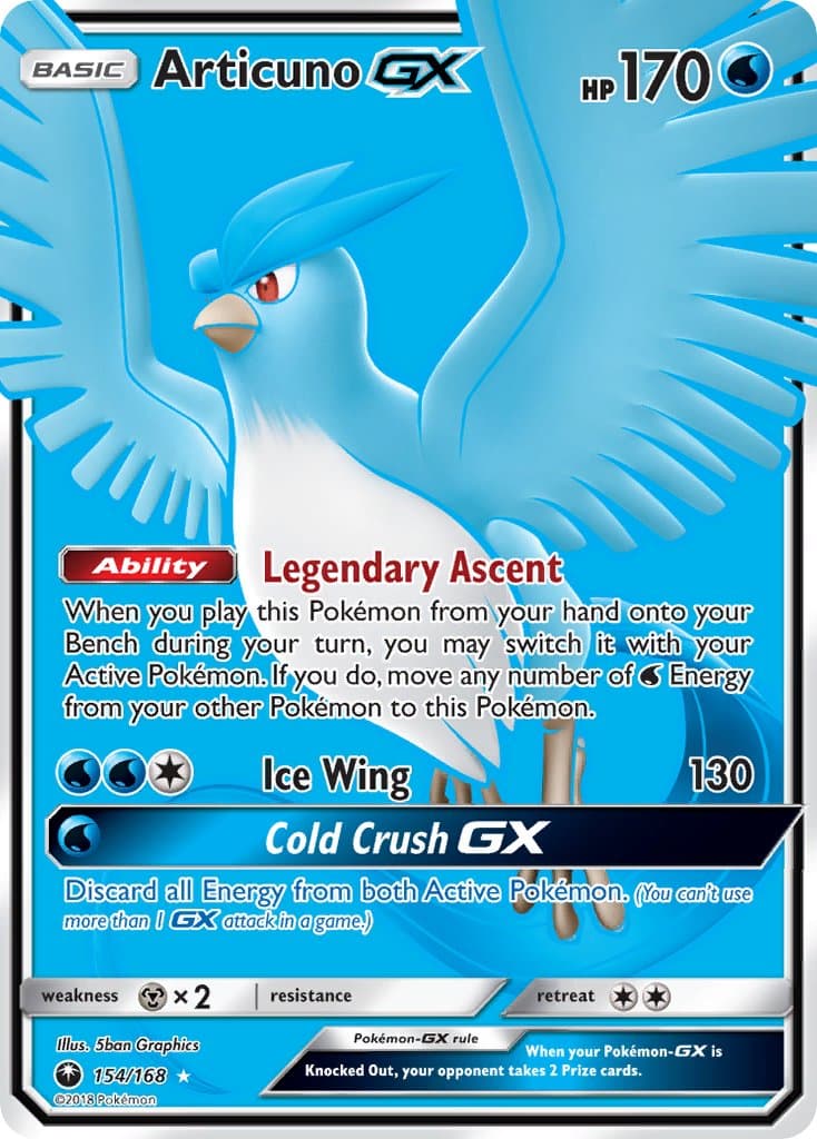 Articuno Gx — Celestial Storm Pokémon card
