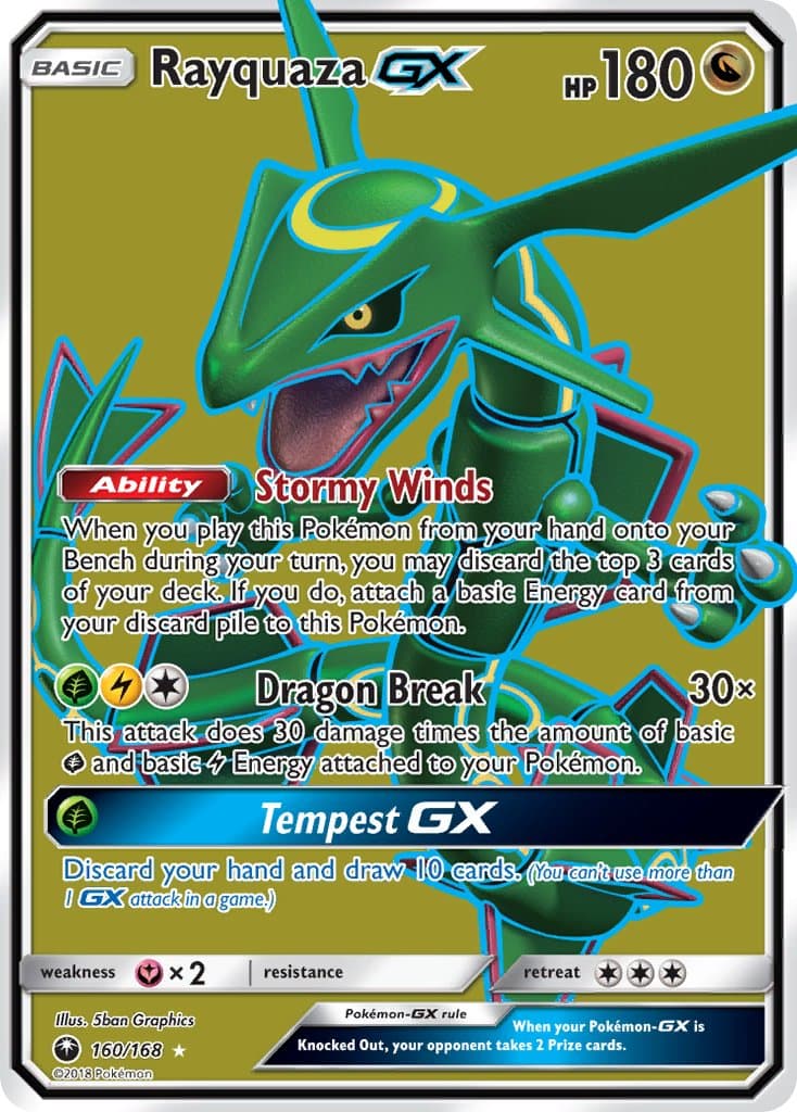 Rayquaza Gx — Celestial Storm Pokémon card