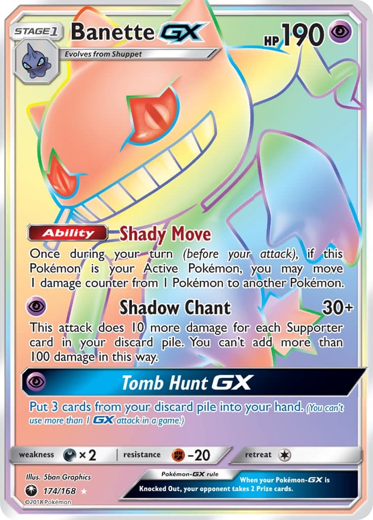 Banette Gx — Celestial Storm Pokémon card