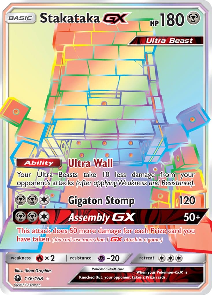 Stakataka Gx — Celestial Storm Pokémon card