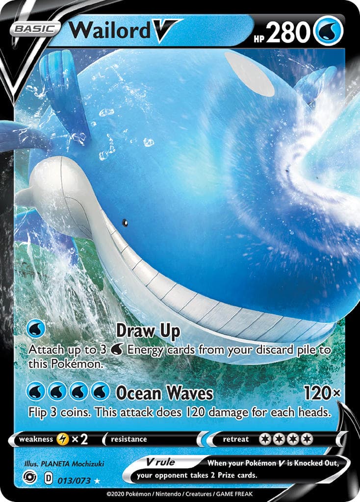 Wailord V — Champion's Path Pokémon card