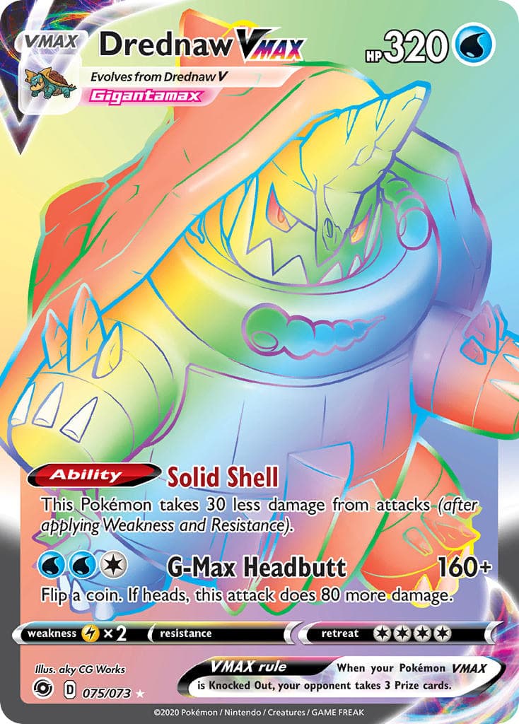 Drednaw Vmax — Champion's Path Pokémon card