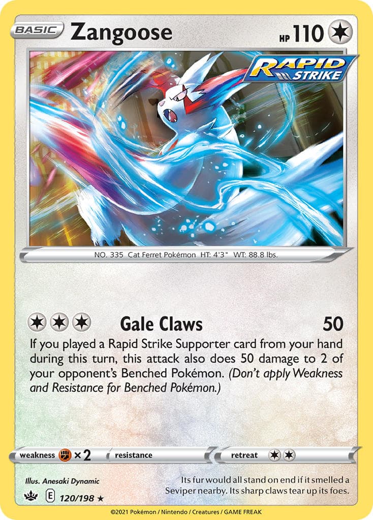 Zangoose — Chilling Reign Pokémon card