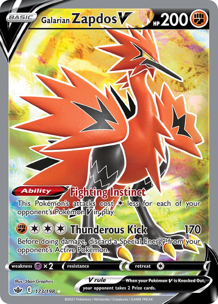 Galarian Zapdos V — Chilling Reign