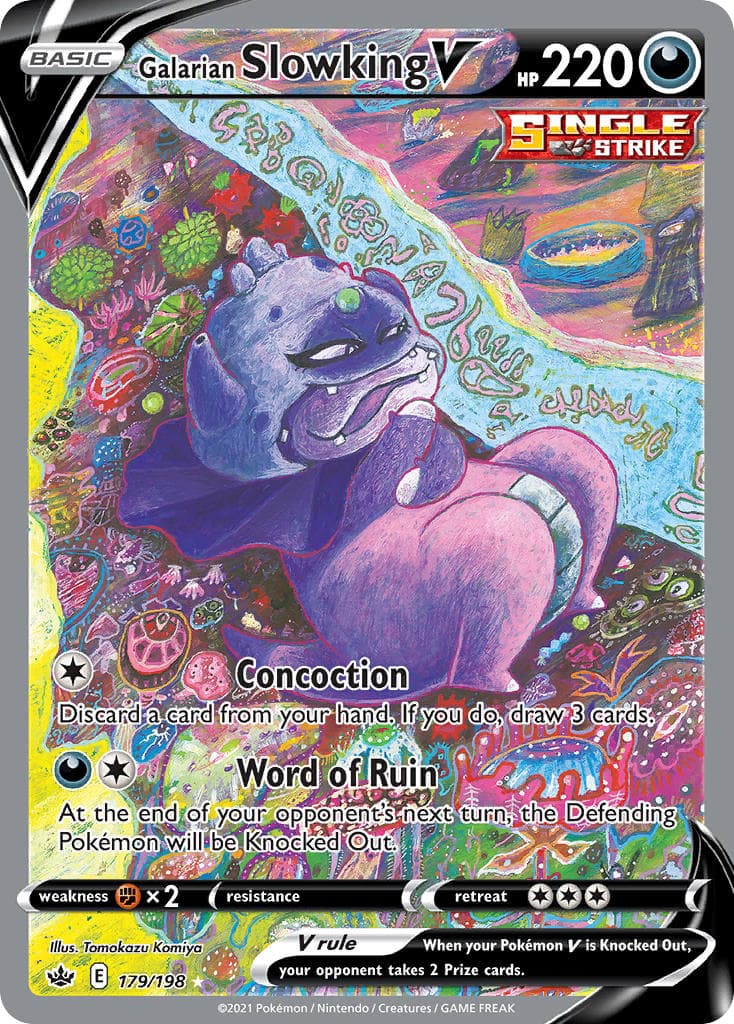 Galarian Slowking V — Chilling Reign Pokémon card