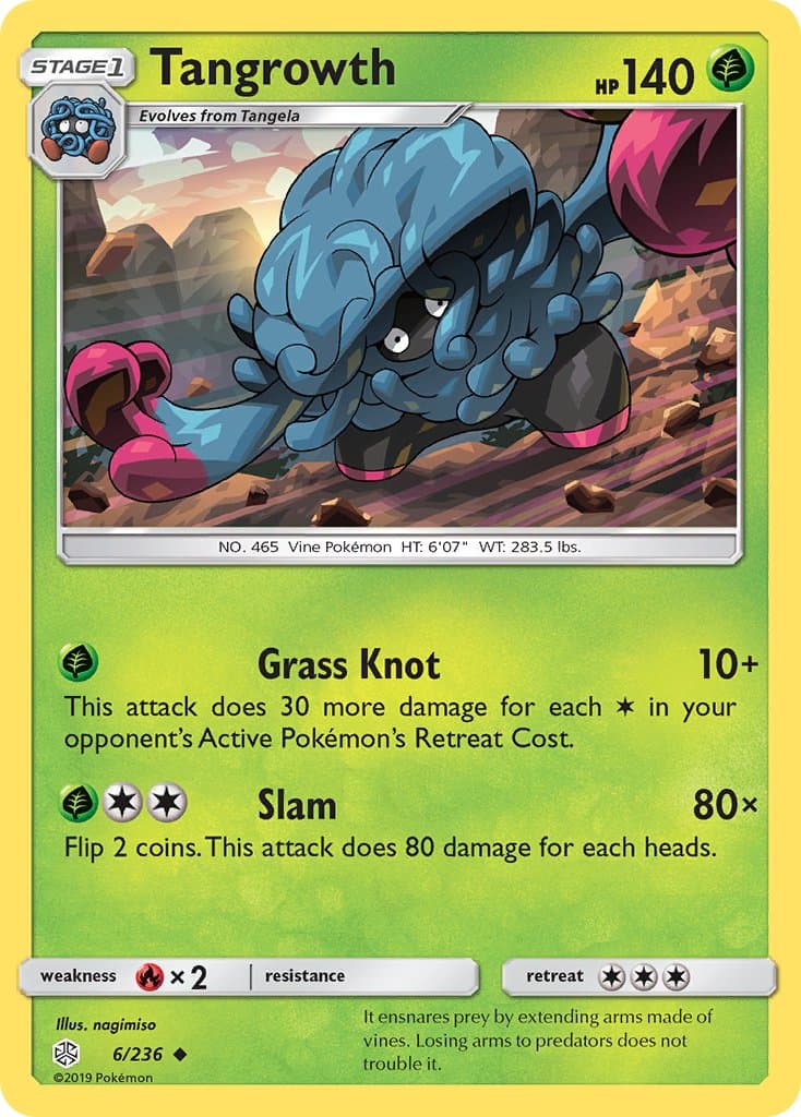Tangrowth — Cosmic Eclipse Pokémon card