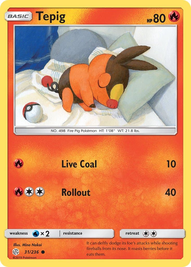 Tepig — Cosmic Eclipse Pokémon card