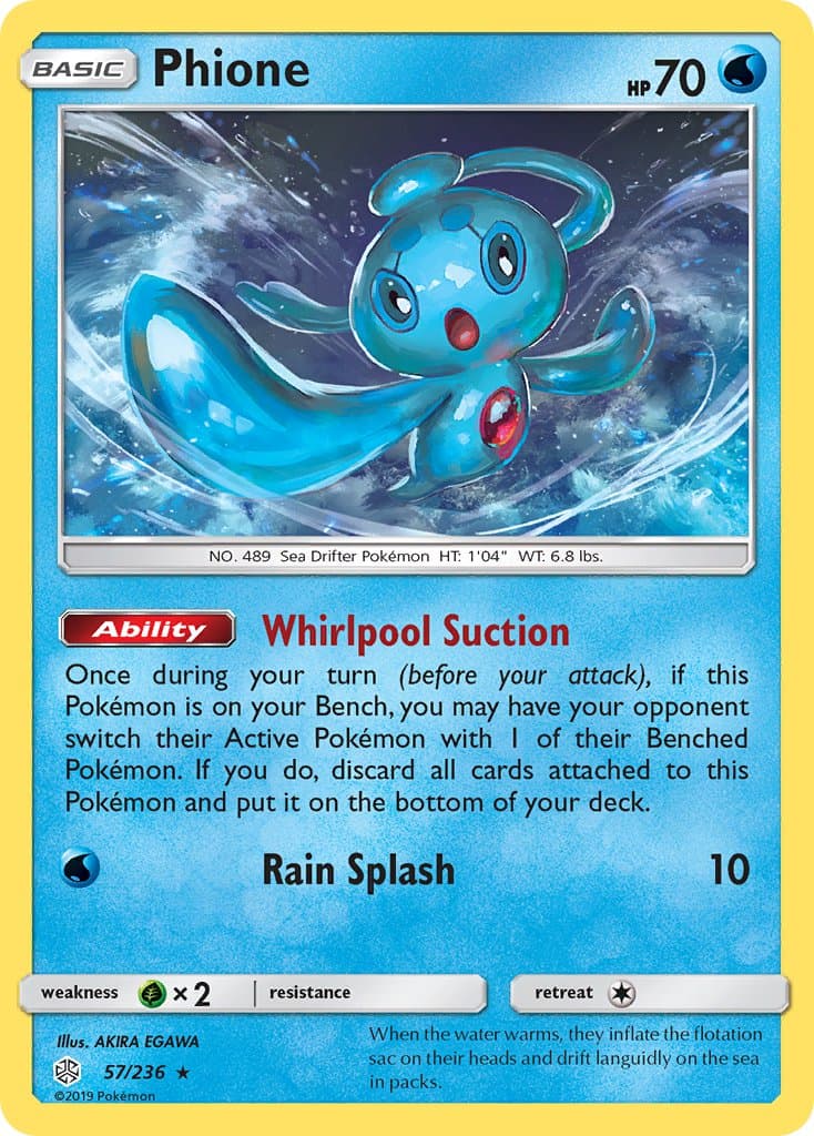 Phione — Cosmic Eclipse Pokémon card