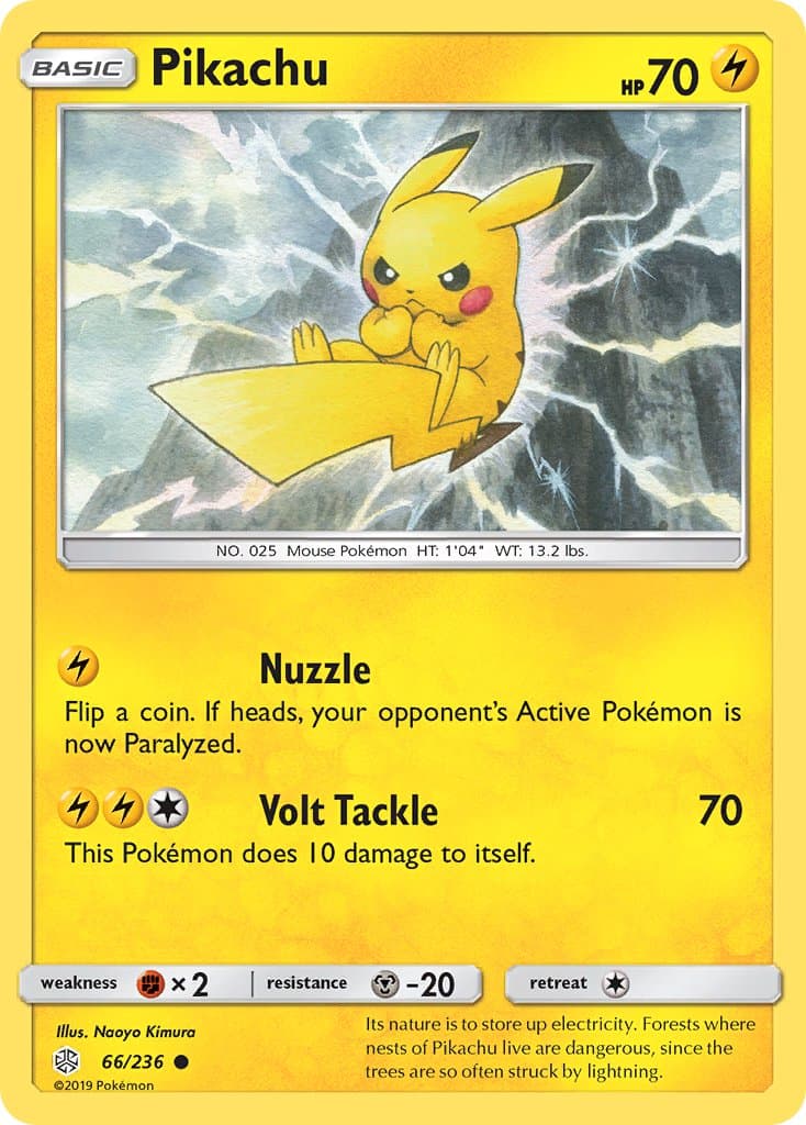 Pikachu — Cosmic Eclipse Pokémon card