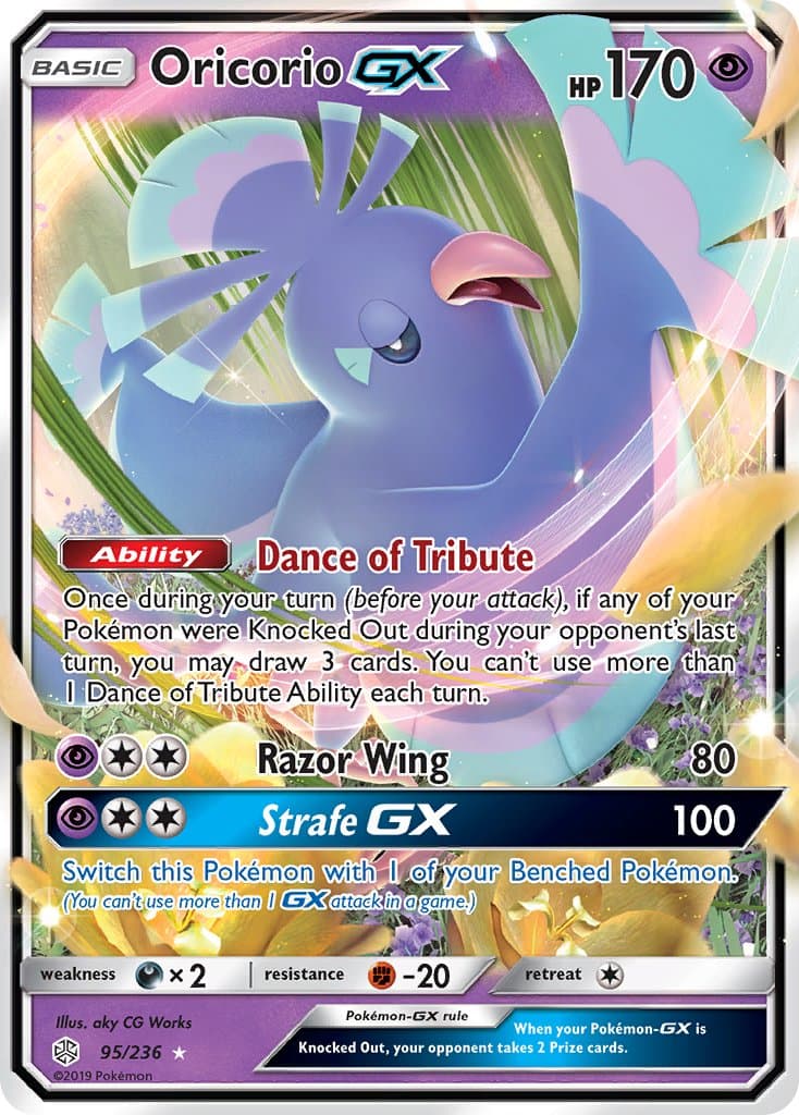 Oricorio Gx — Cosmic Eclipse Pokémon card