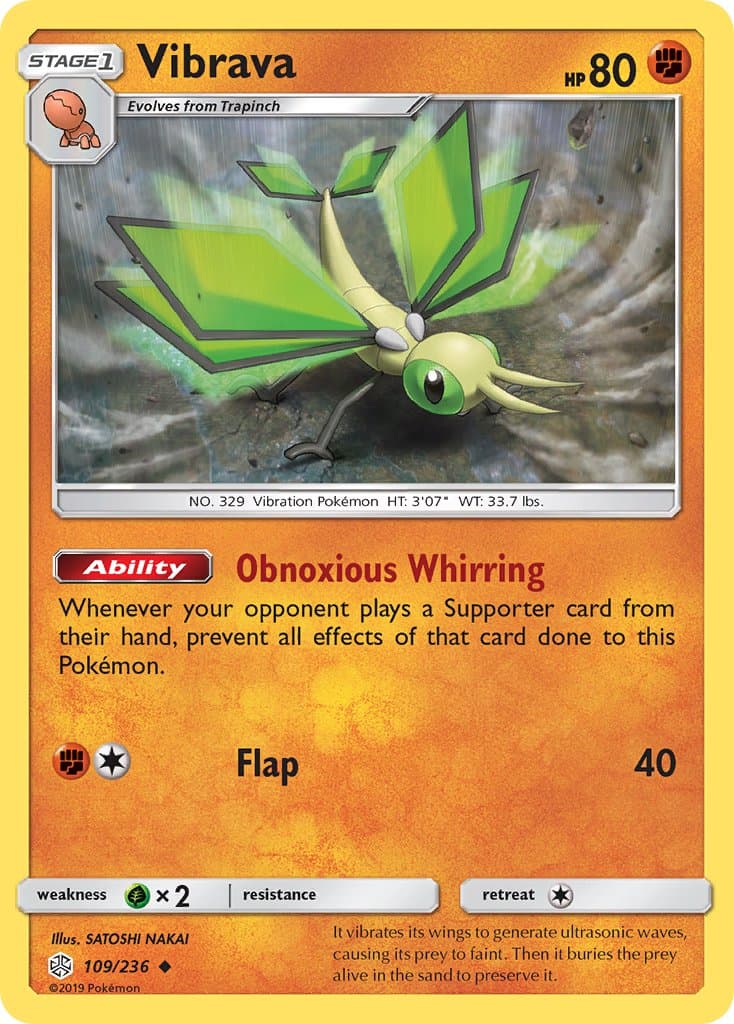 Vibrava — Cosmic Eclipse Pokémon card
