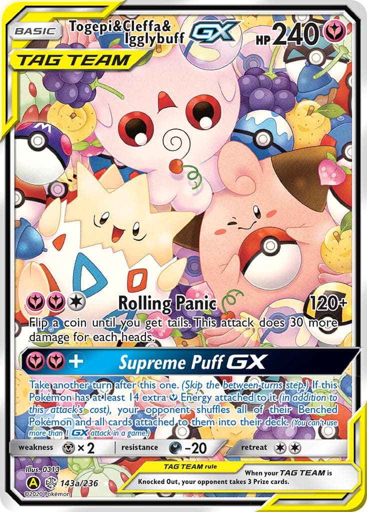 Togepi Cleffa Igglybuff Gx Ya — Cosmic Eclipse Pokémon card