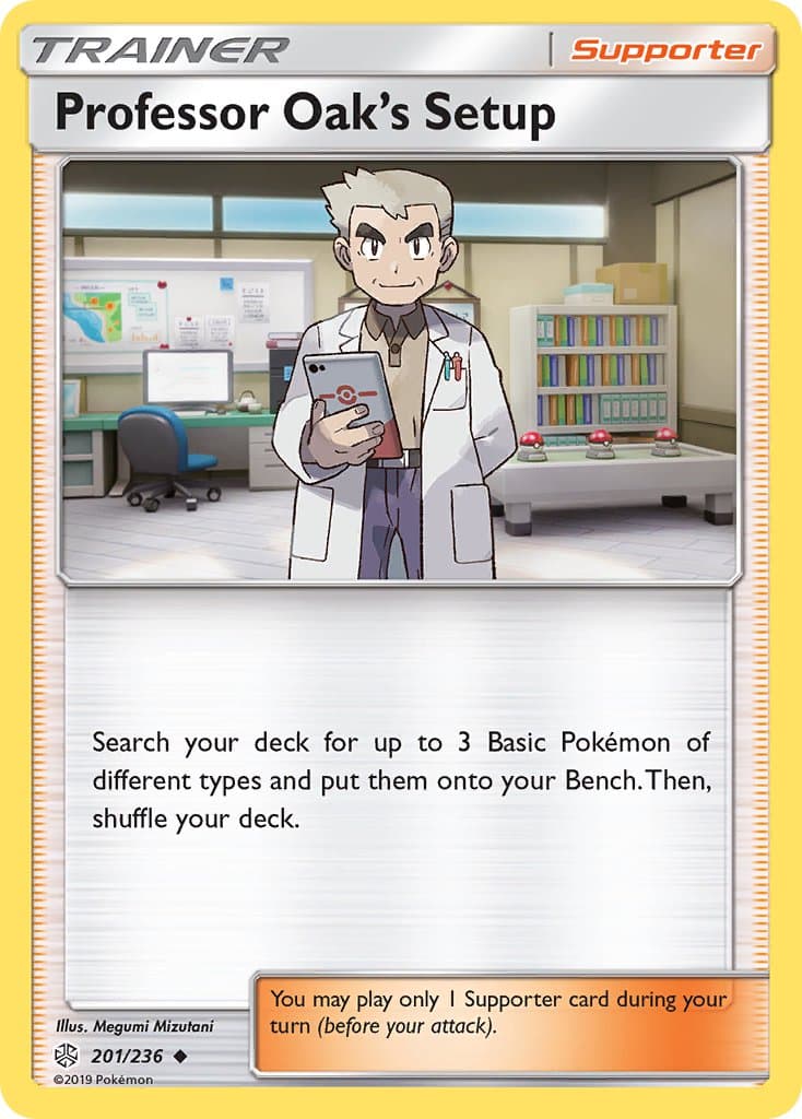 Professor Oaks Setup — Cosmic Eclipse Pokémon card
