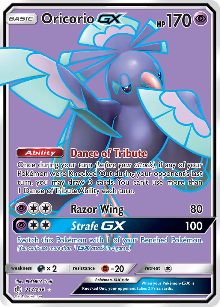 Oricorio Gx — Cosmic Eclipse Pokémon card