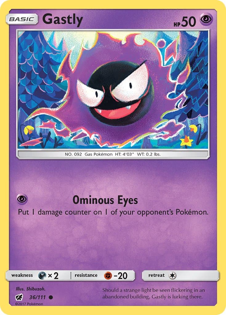 Gastly — Crimson Invasion Pokémon card