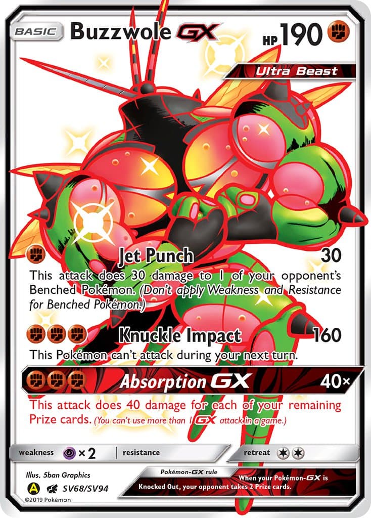 Buzzwole Gx Yaa 068ya — Crimson Invasion Pokémon card