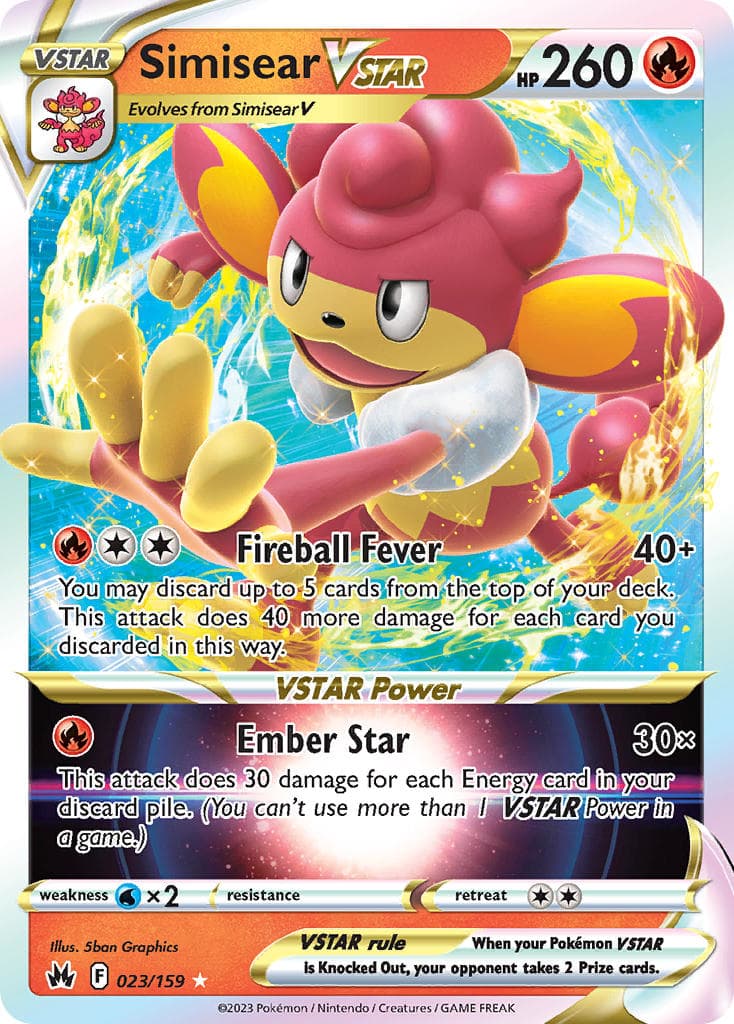 Simisear Vstar — Crown Zenith Pokémon card