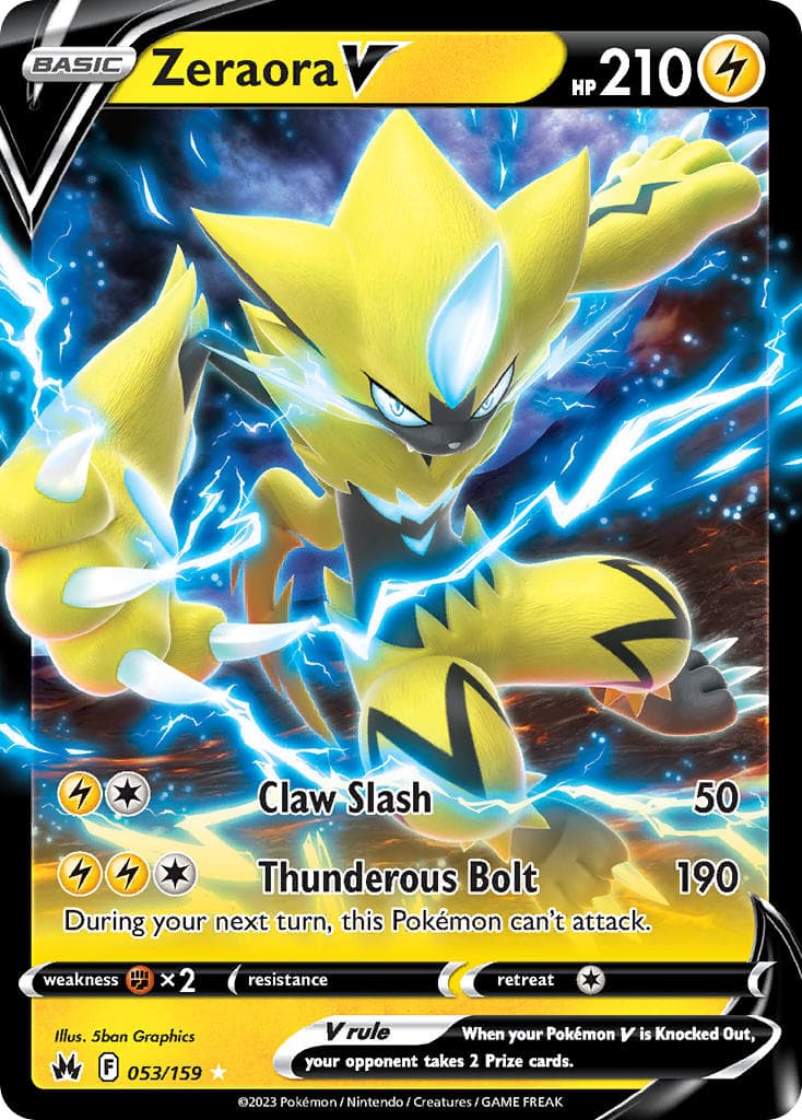 Zeraora V — Crown Zenith Pokémon card