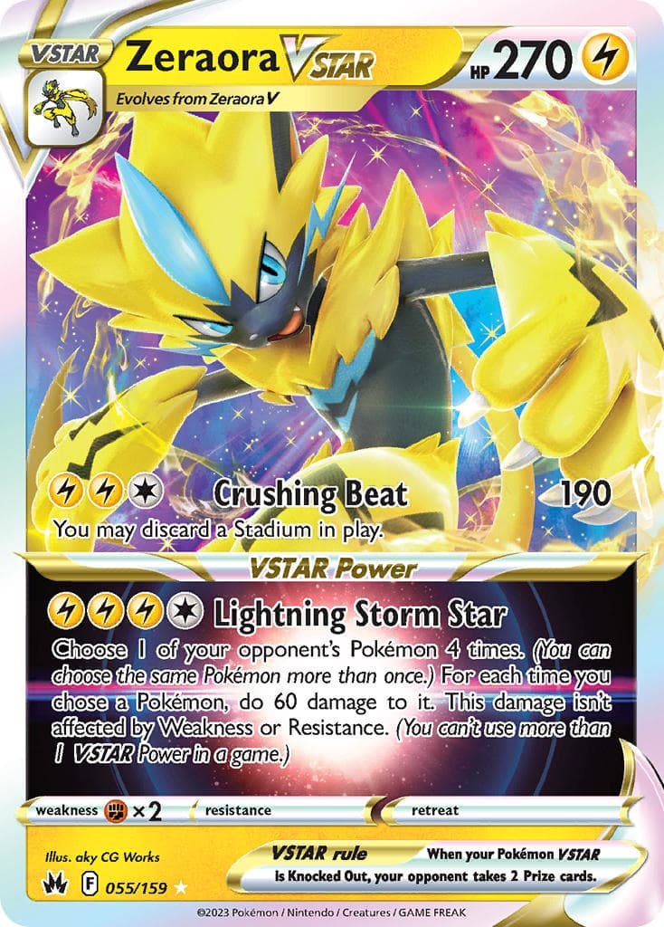 Zeraora Vstar — Crown Zenith Pokémon card