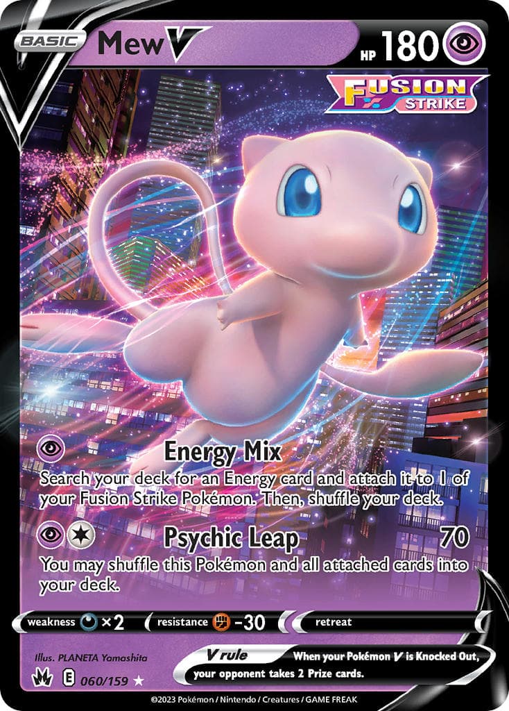 Mew V — Crown Zenith Pokémon card