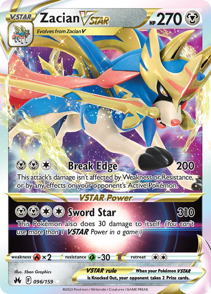Zacian Vstar — Crown Zenith Pokémon card