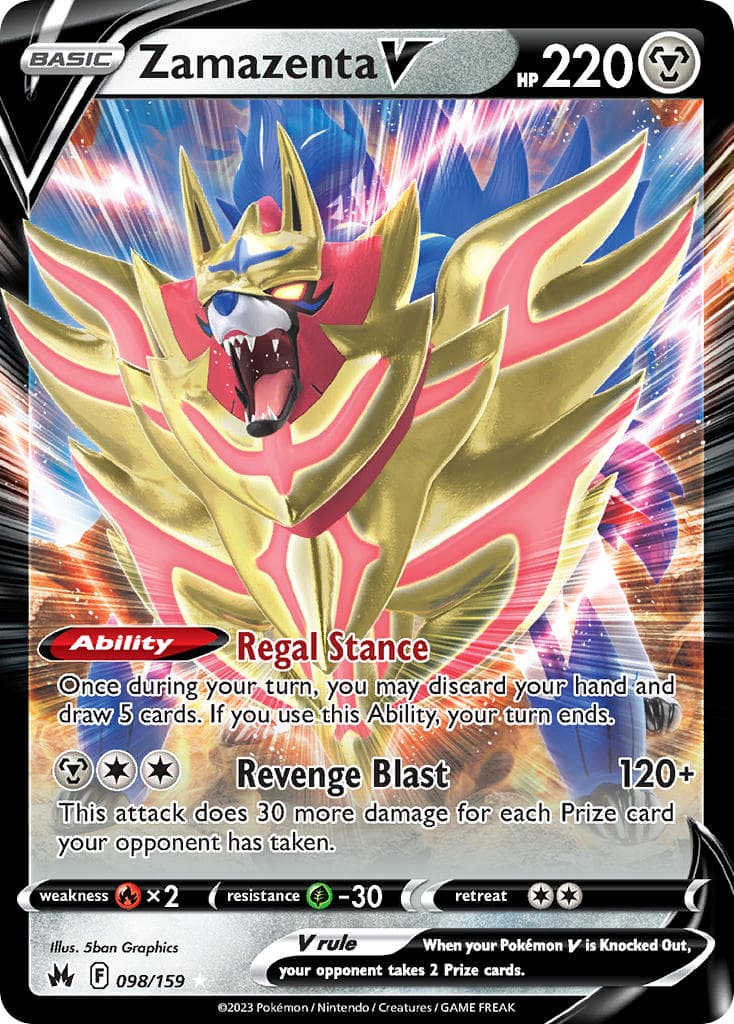 Zamazenta V — Crown Zenith Pokémon card