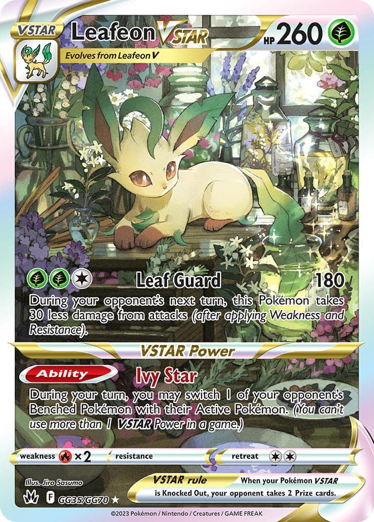 Leafeon Vstar — Crown Zenith Pokémon card