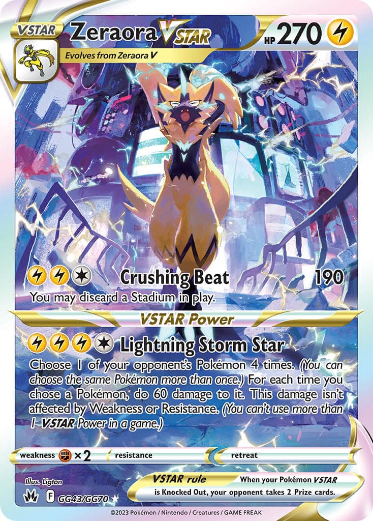 Zeraora Vstar — Crown Zenith Pokémon card