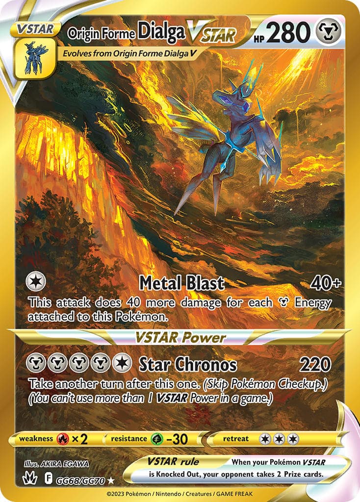 Origin Forme Dialga Vstar — Crown Zenith Pokémon card
