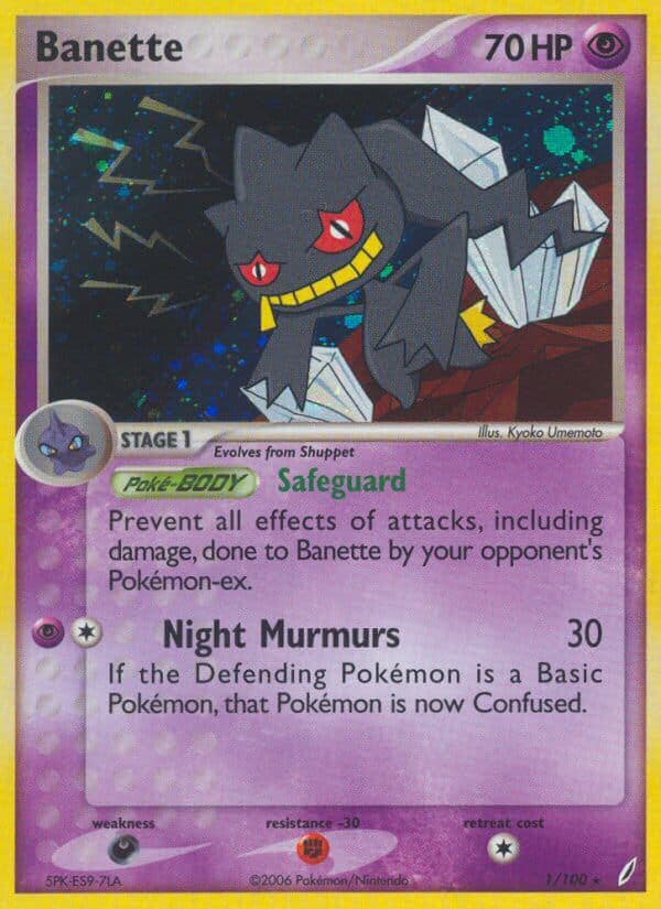 Banette — Crystal Guardians Pokémon card