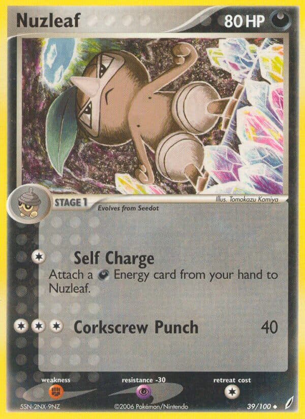 Nuzleaf — Crystal Guardians Pokémon card