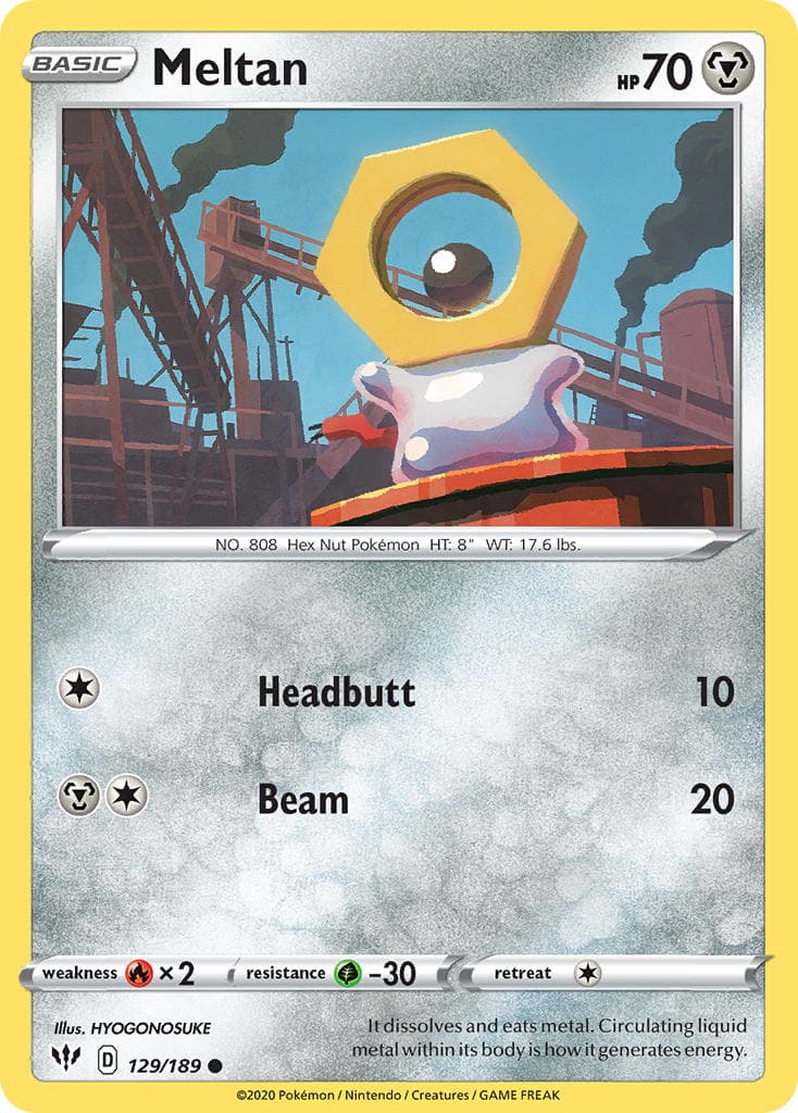 Meltan — Darkness Ablaze Pokémon card